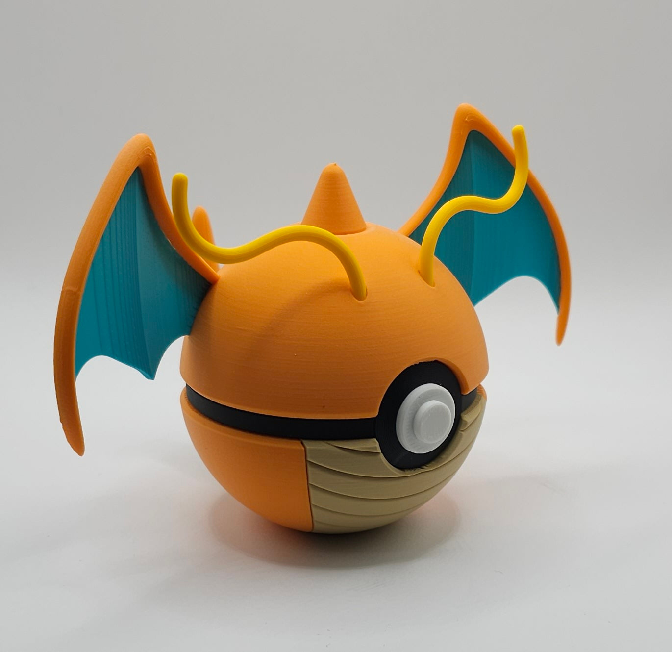 Pokemon Character Design- 3D Printed Pokeball - Dragonite - Unique Display Collectible