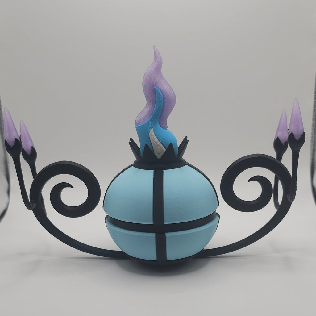 Pokemon Character Design- 3D Printed Pokeball- Chandelure- Unique Display Collectible