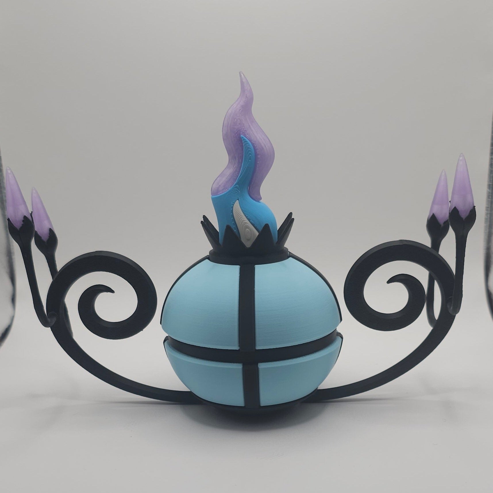 Pokemon Character Design- 3D Printed Pokeball- Chandelure- Unique Display Collectible