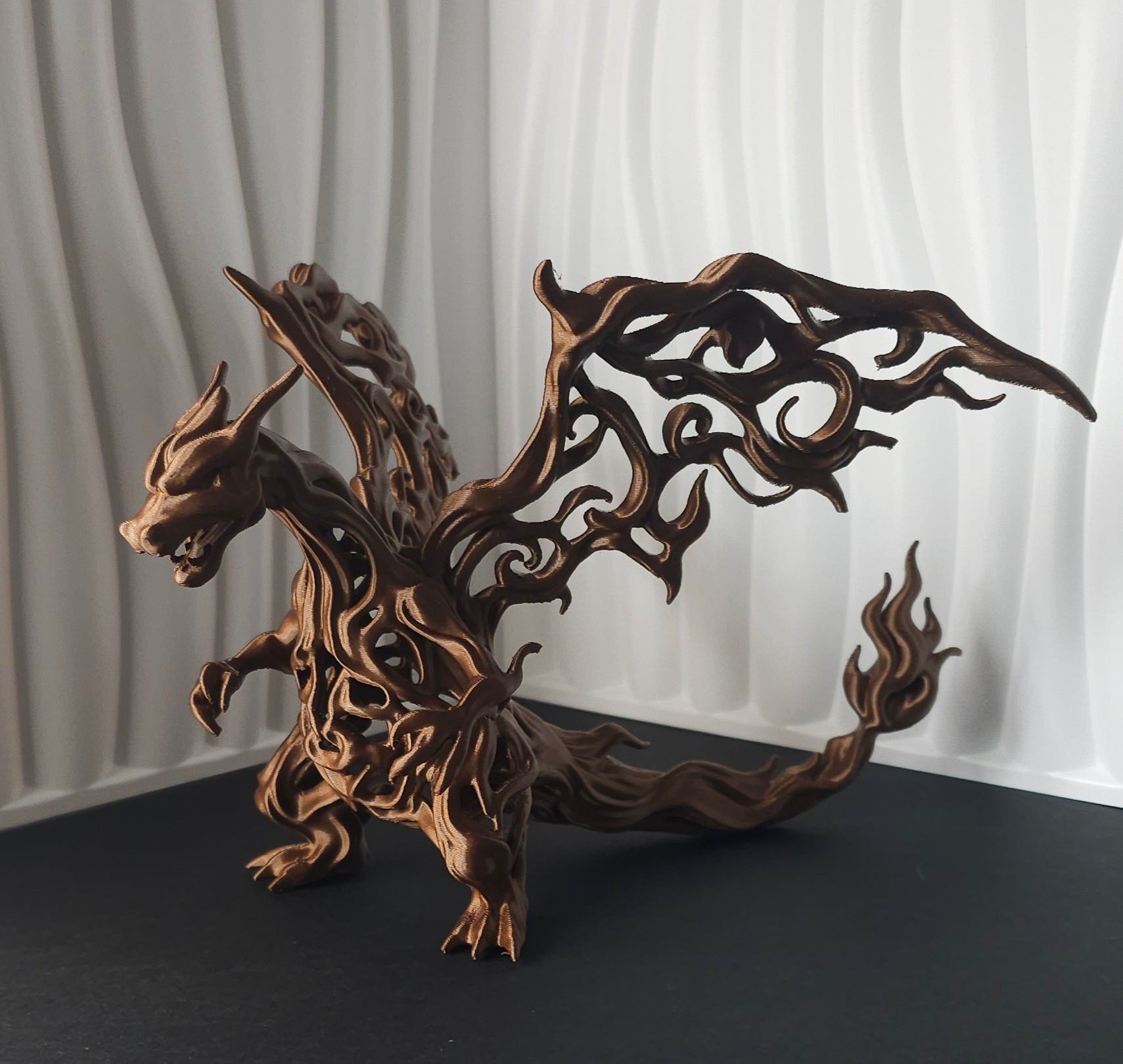 Pokemon Charizard Inspired Ornamental Figure- 3D Printed Display Piece- Unique Fan Art Collectible