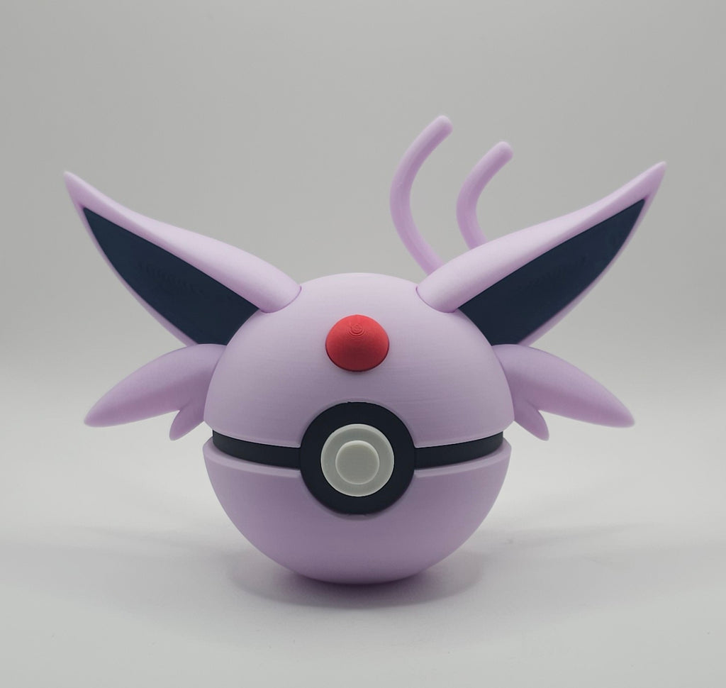 Pokemon Character Design - Espeon - 3D Printed Pokeball - Unique Display Fan Art Collectible