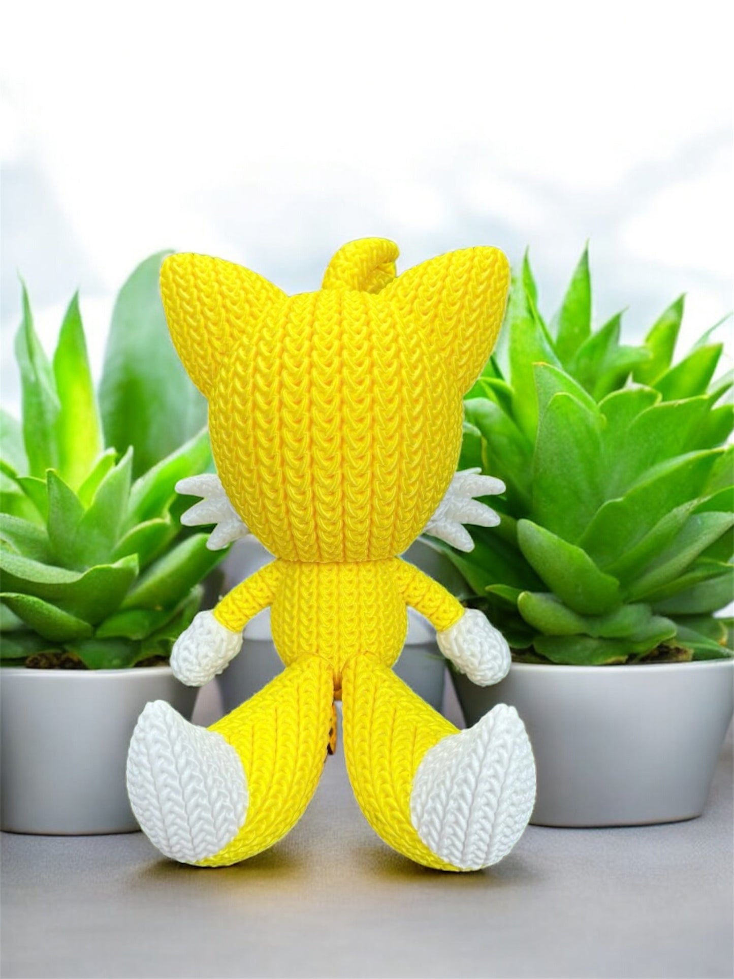 Knitted Design - 3D Printed Sonic the Hedgehog Character Figures - Unique Display Collectibles