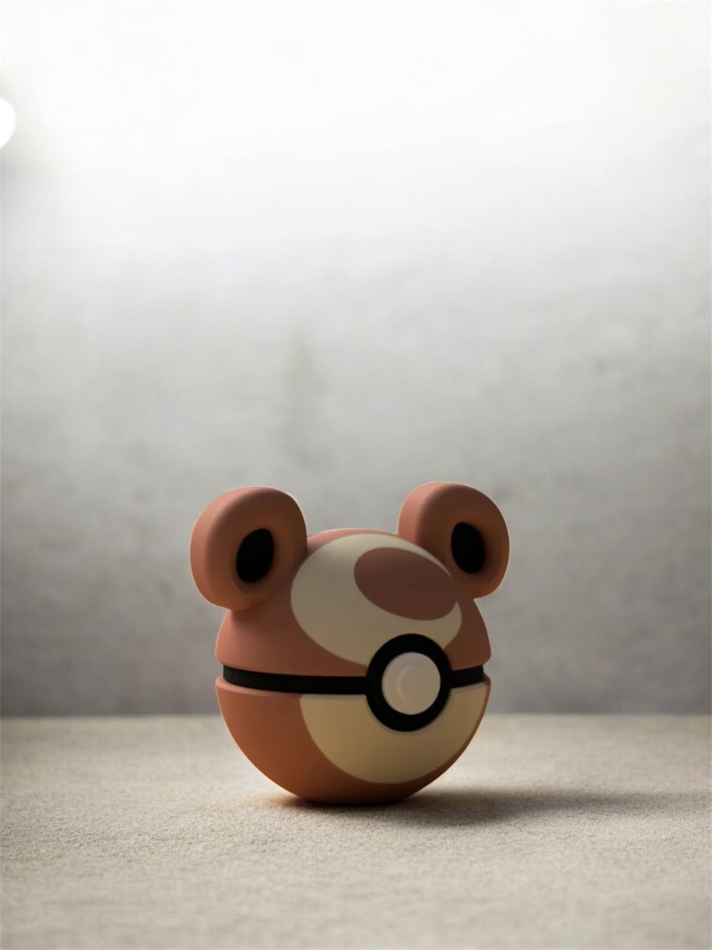 Pokemon Character Design- 3D Printed Pokeball- Teddiursa- Unique Display Collectible