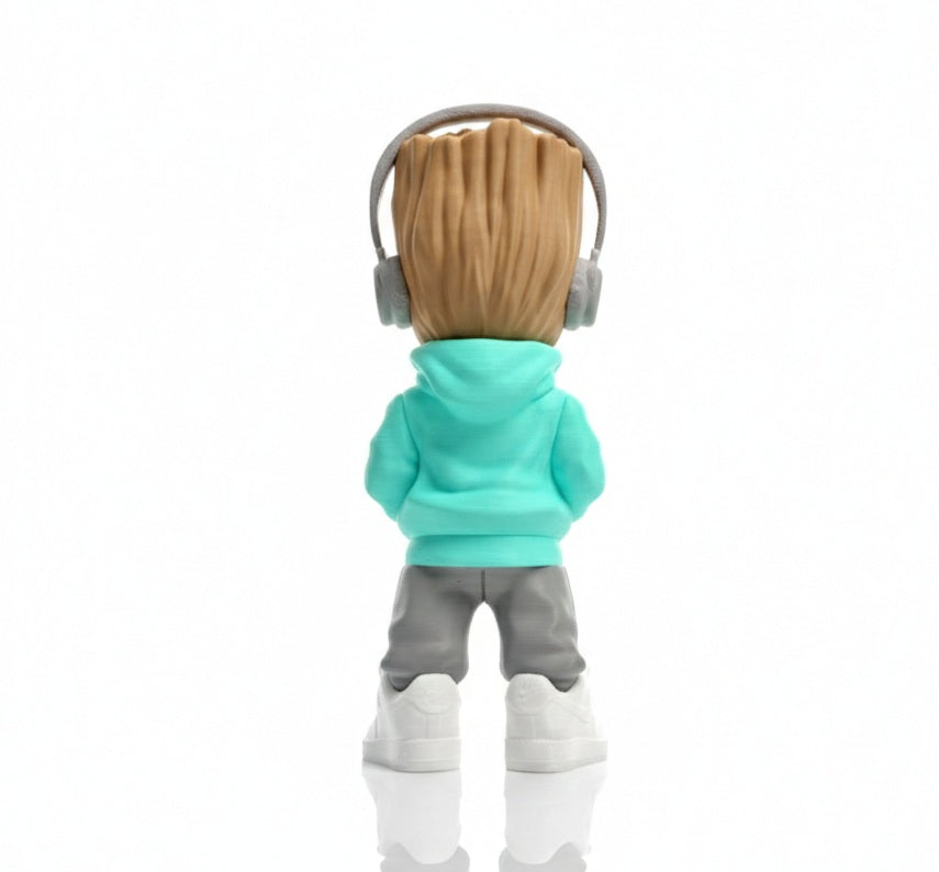 Urban Tree Character- Streetwear Style- 3D Printed Figure- Unique Display Collectible