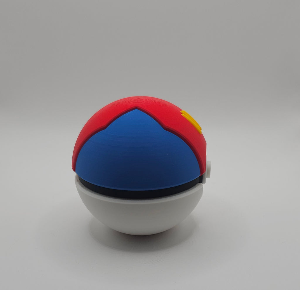 Pokemon 3D Printed Pokeball- Lure Ball Design- Unique Fan Art Collectible