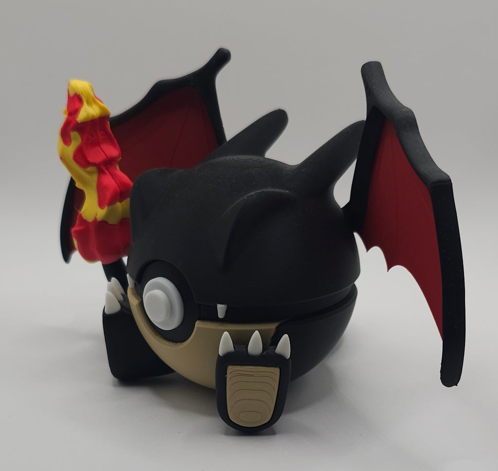 Pokemon Character Design 3D Printed Pokeball - Charizard - Unique Display Collectible