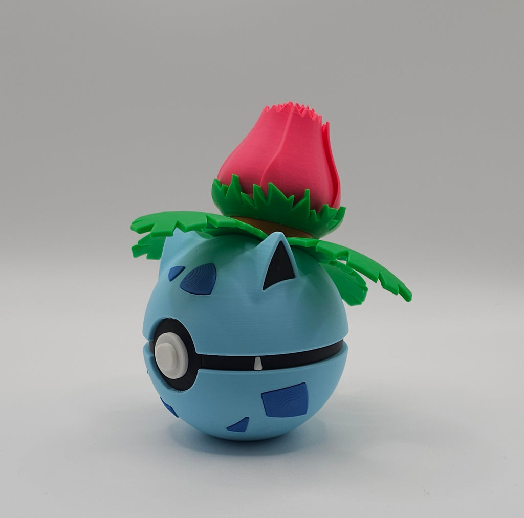 Pokemon Character Design 3D Printed Pokeball - Ivysaur - Unique Display Collectible