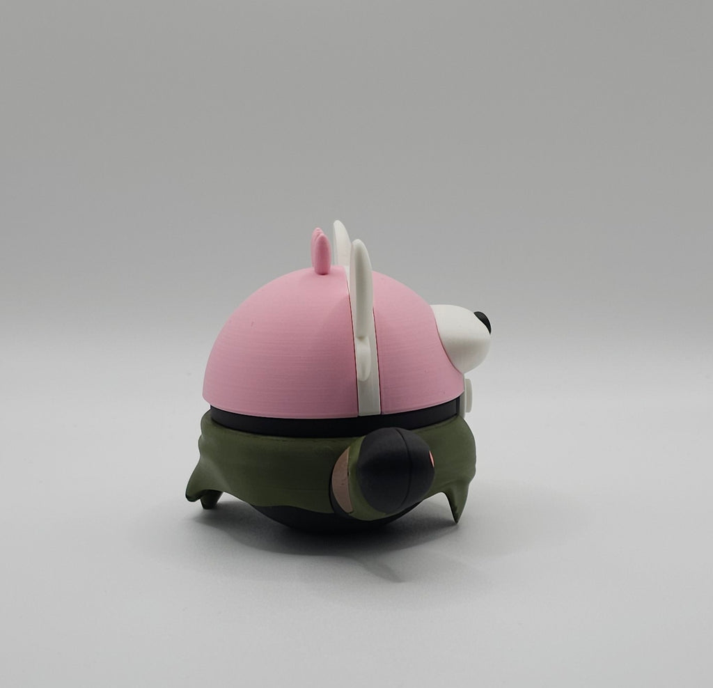 Pokemon Character Design- 3D Printed Pokeball- Bewear- Unique Display Collectible