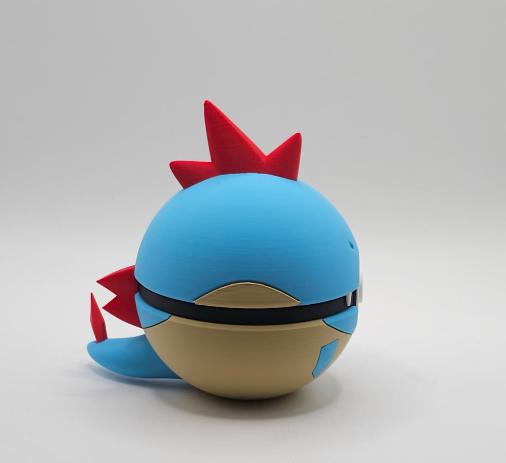 Pokemon Character Design- 3D Printed Pokeball- Croconaw - Unique Display Collectible