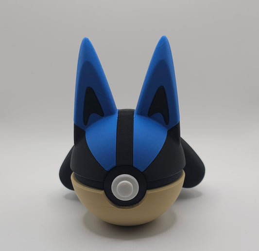 Pokemon Character Design 3D Printed Pokeball - Lucario - Unique Display Collectible