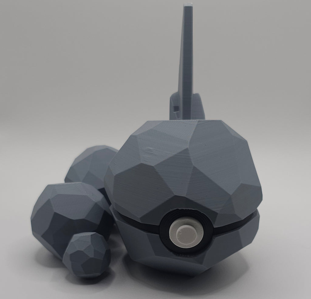 Pokemon Character Design - 3D Printed Pokeball - Onix - Unique Display Collectible