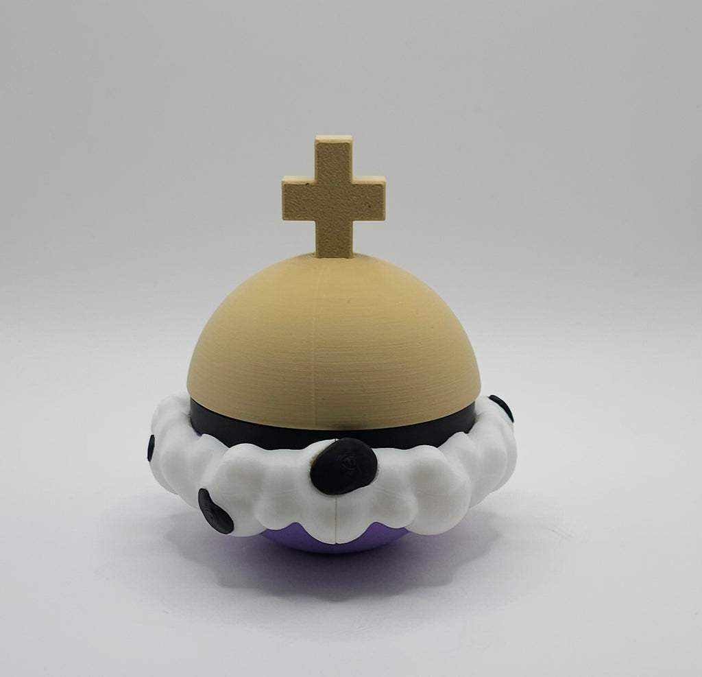 Digital Circus Character Design- 3D Printed Pokeball- Unique Display Collectible