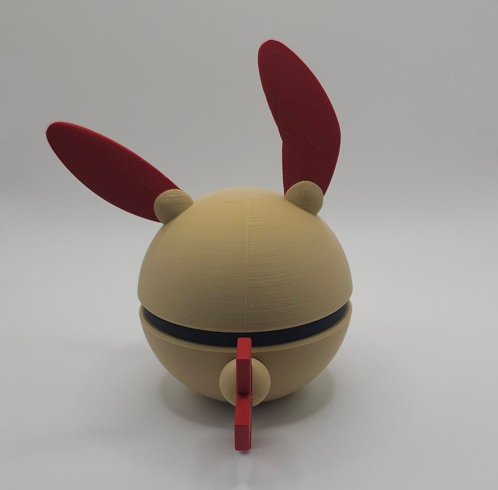 Pokemon Character Design- 3D Printed Pokeball- Minun & Plusle- Unique Display Collectible