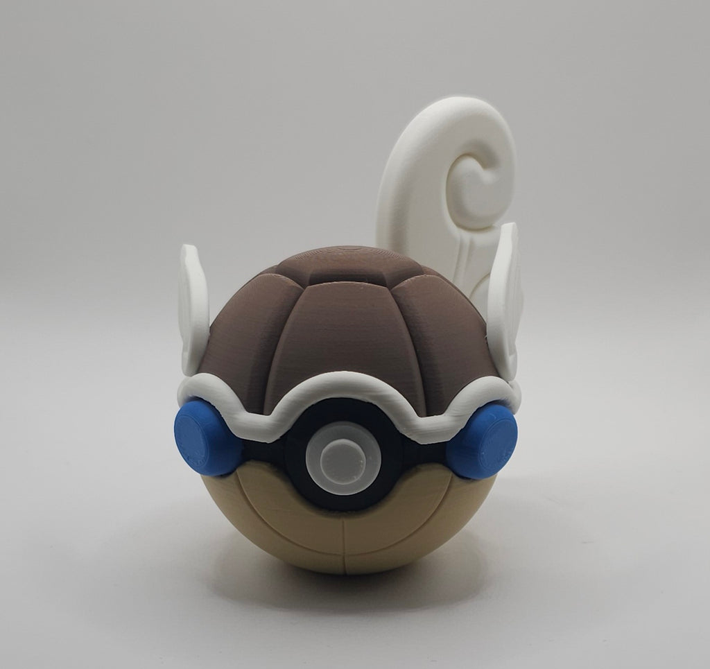 Pokemon Character Design - 3D Printed Pokeball - Wartortle - Unique Display Collectible