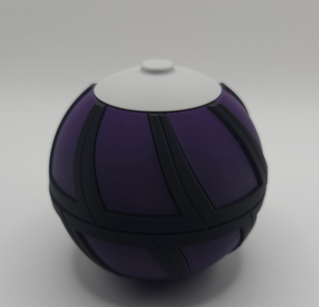 Pokemon 3D Printed Pokeball- Dark Ball Design- Unique Fan Art Collectible