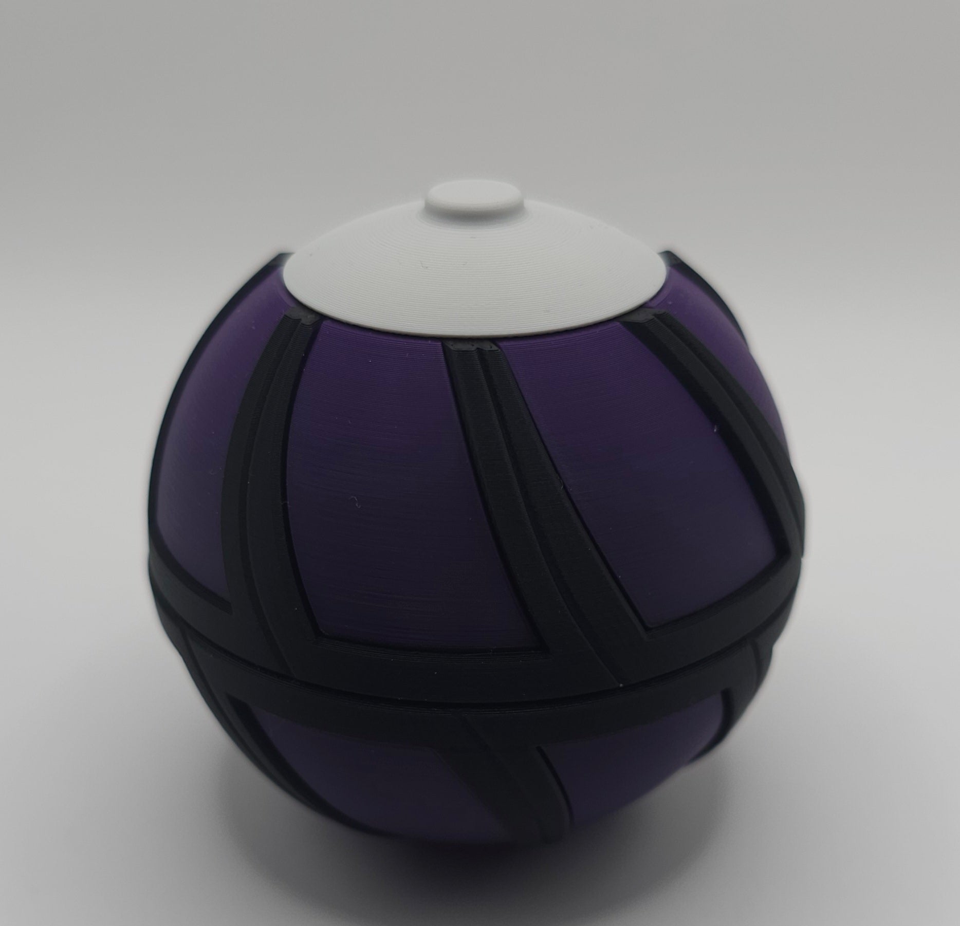 Pokemon 3D Printed Pokeball- Dark Ball Design- Unique Fan Art Collectible