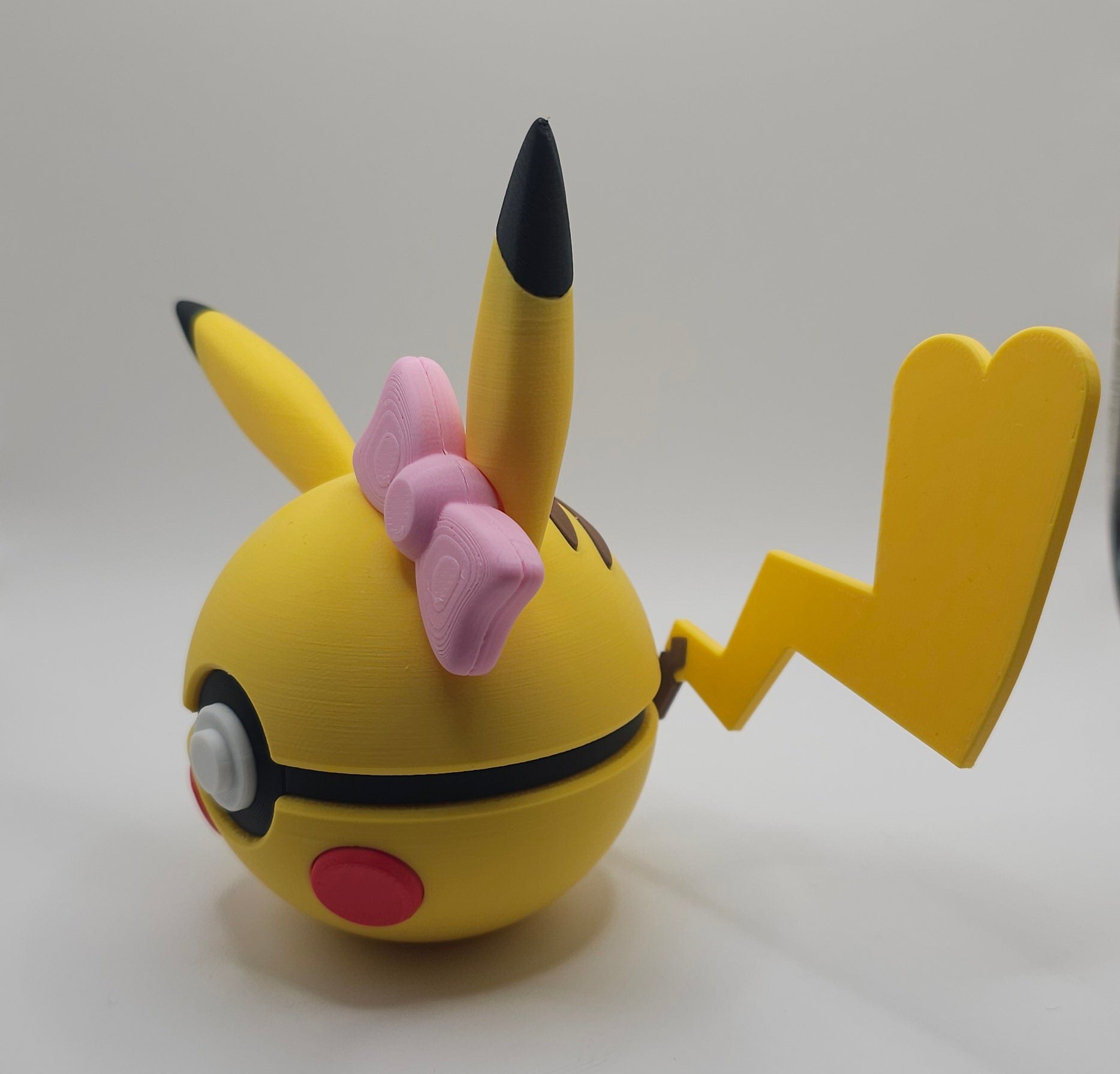 Pokemon Character Design 3D Printed Pokeball - Female Pikachu - Unique Display Collectible
