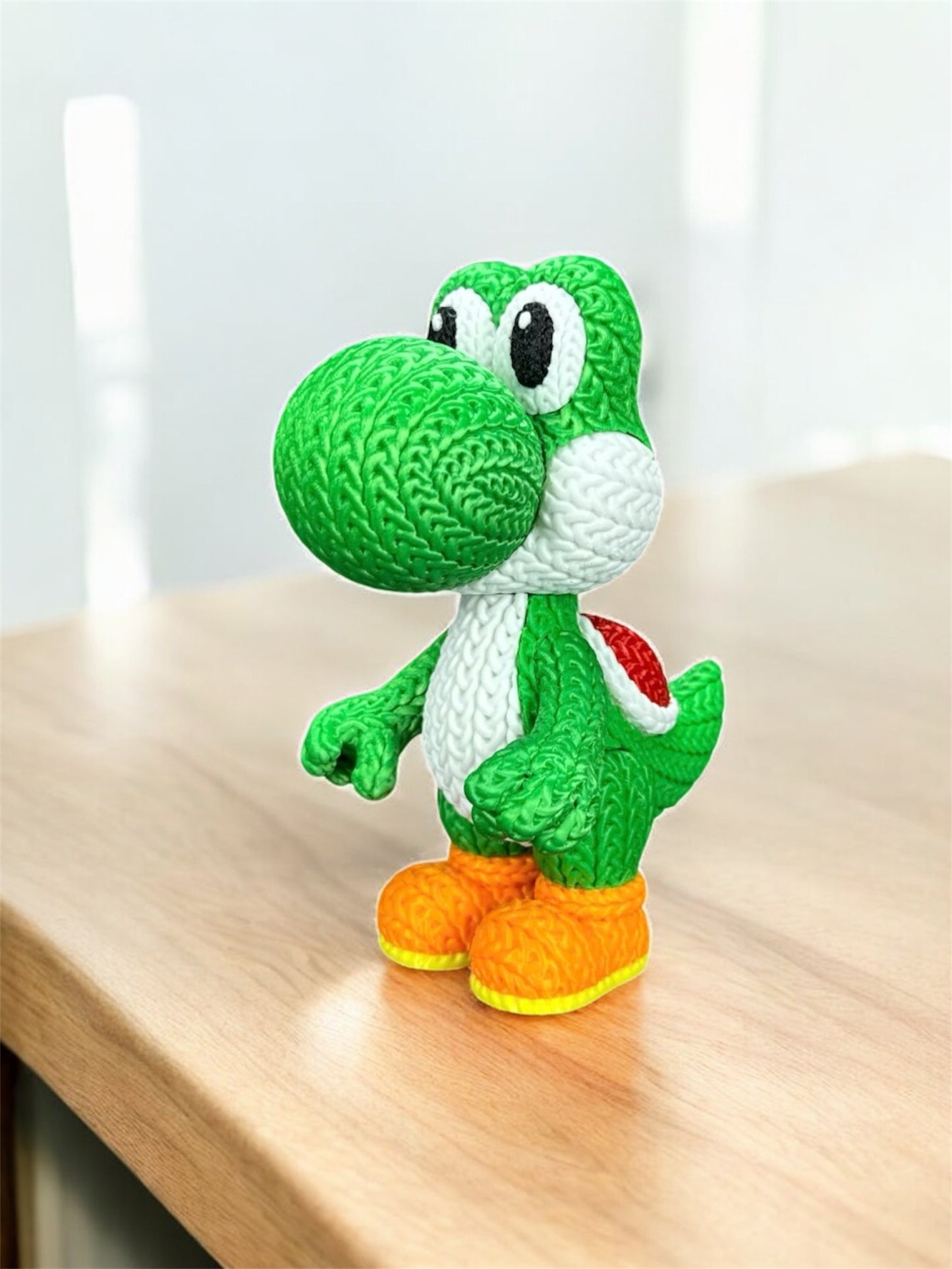 Knitted Design - 3D Printed Super Mario- Inspired Figures - Unique Display Collectible
