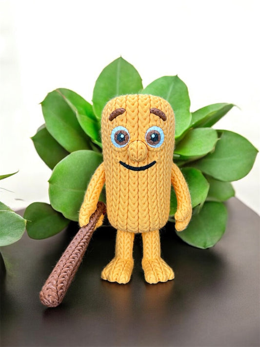 Knitted Design- 3D Printed Italian Brainrot Character Figure- Unique Display Collectible