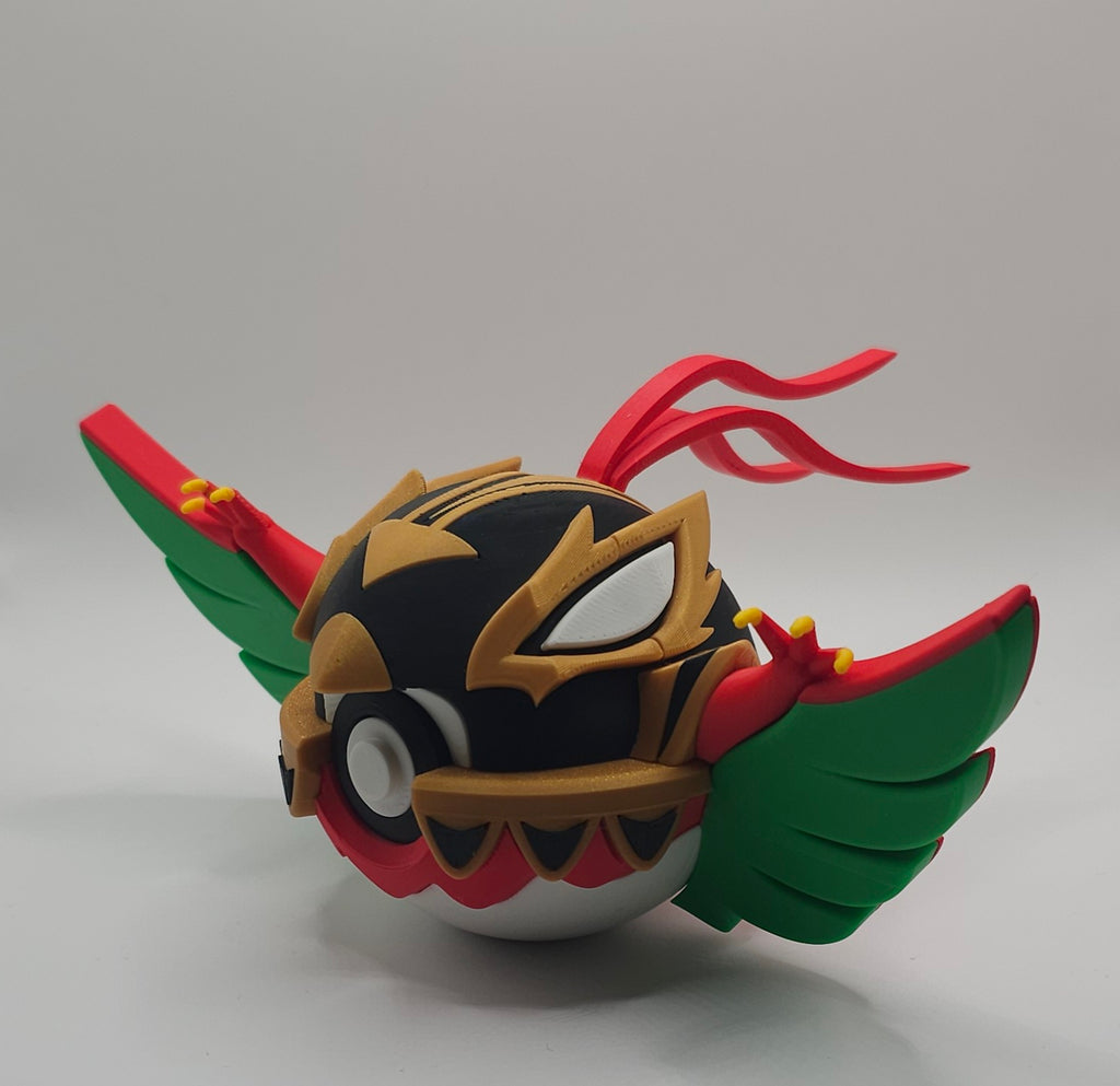 Pokemon Character Design- 3D Printed Pokeball- Mega Hawlucha- Unique Display Collectible