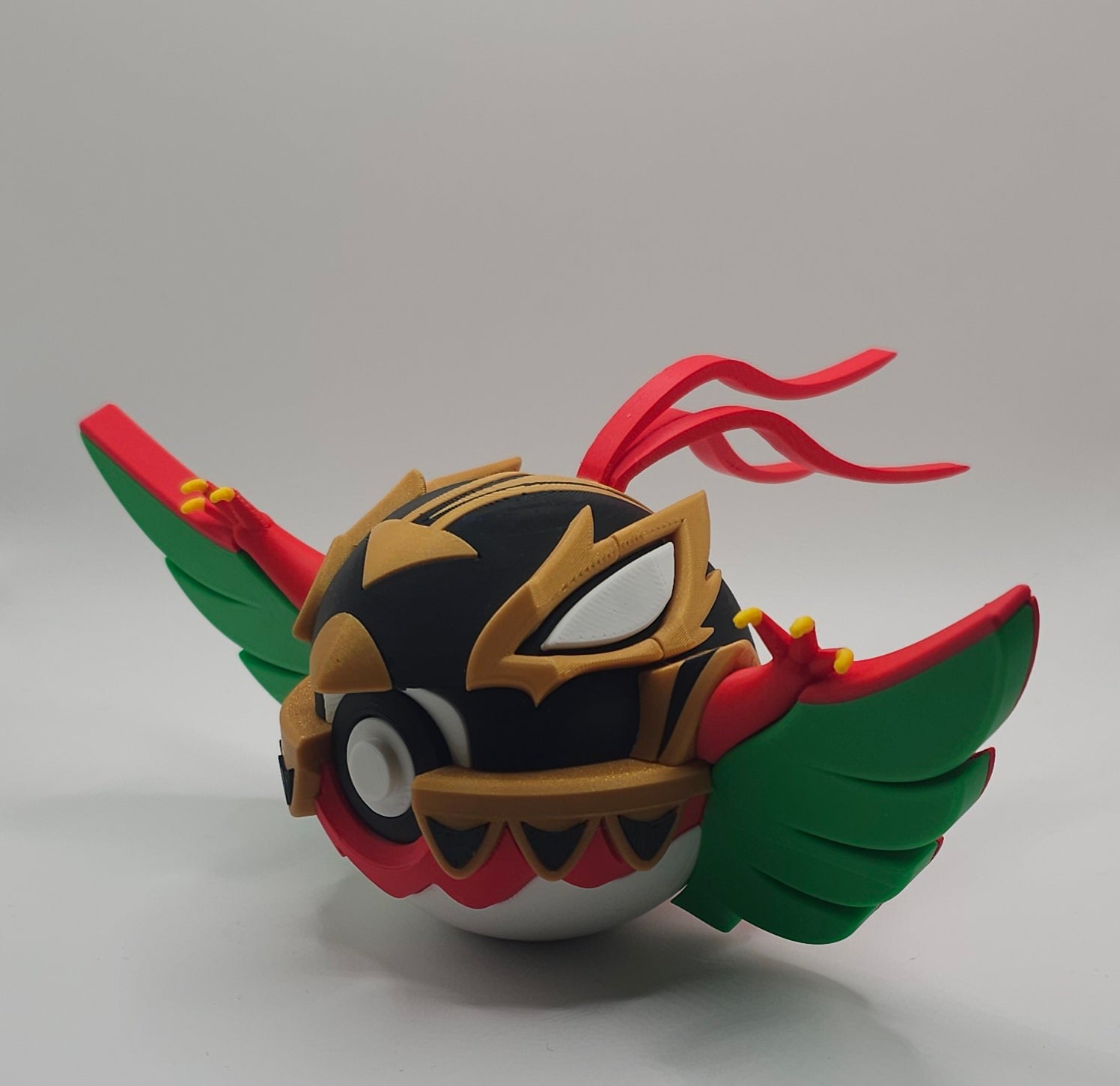 Pokemon Character Design- 3D Printed Pokeball- Mega Hawlucha- Unique Display Collectible