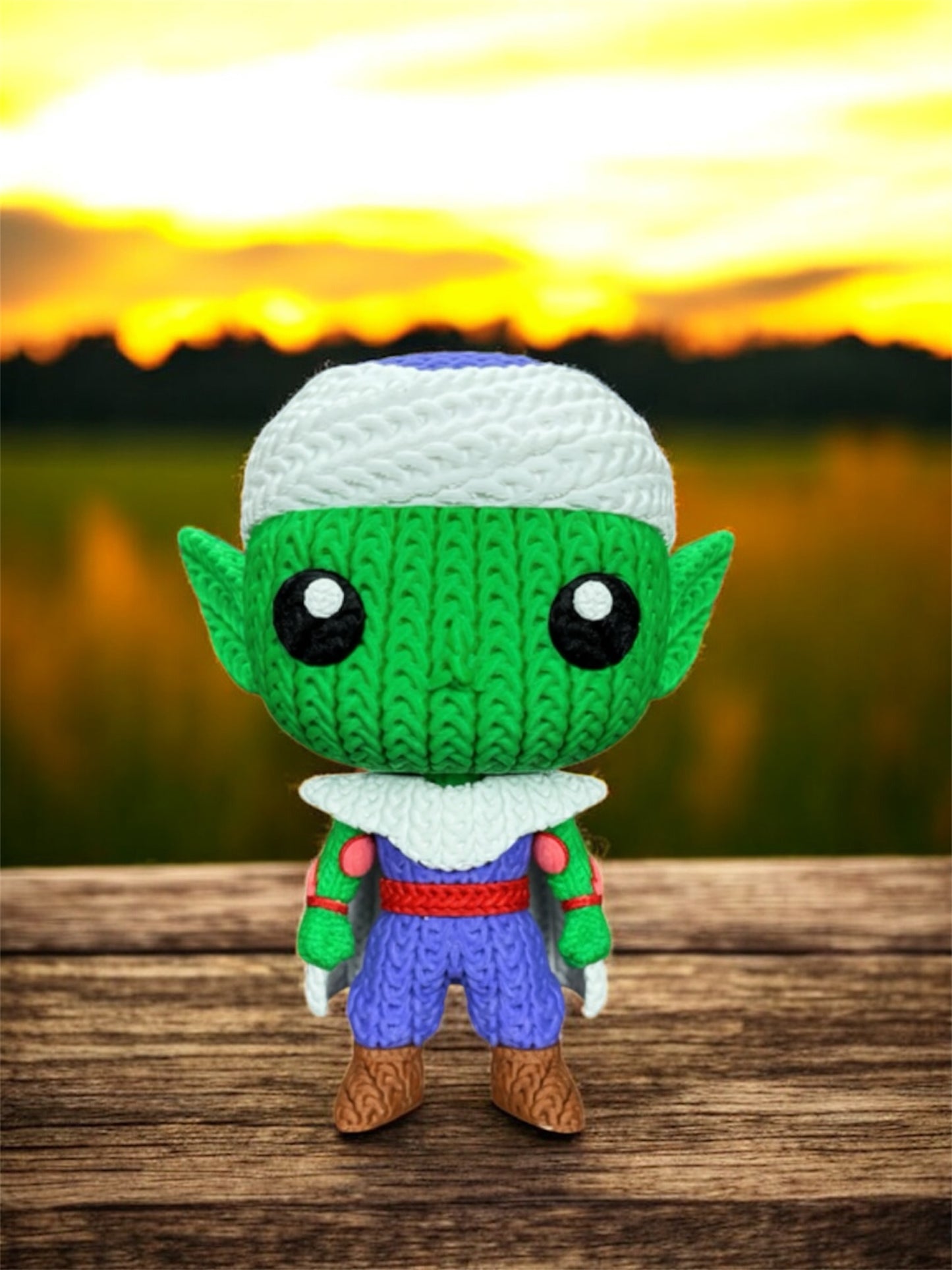 Knitted Design - 3D Printed Dragonball Z Character Figures - Unique Display Collectibles