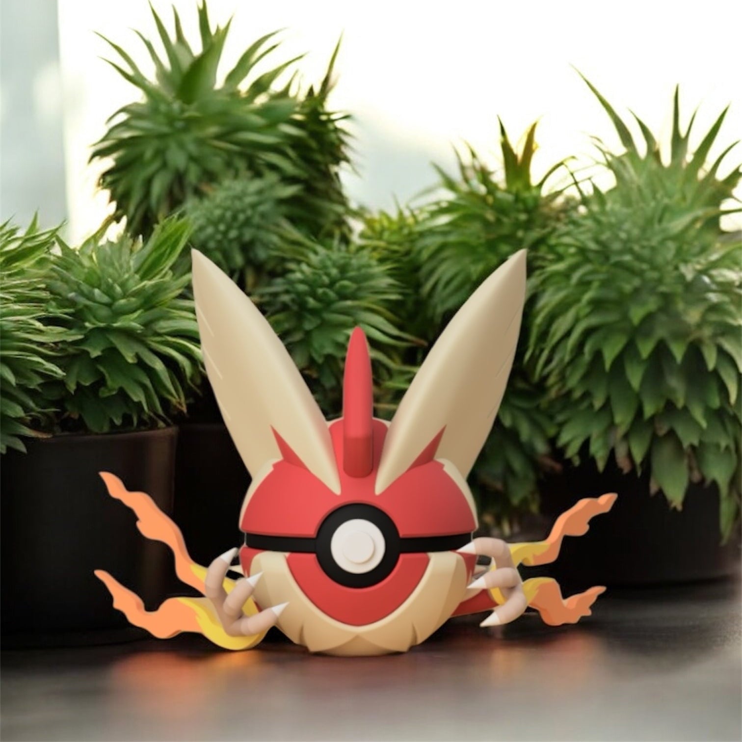 Pokemon Character Design- 3D Printed Pokeball- Mega Blaziken- Unique Display Collectible