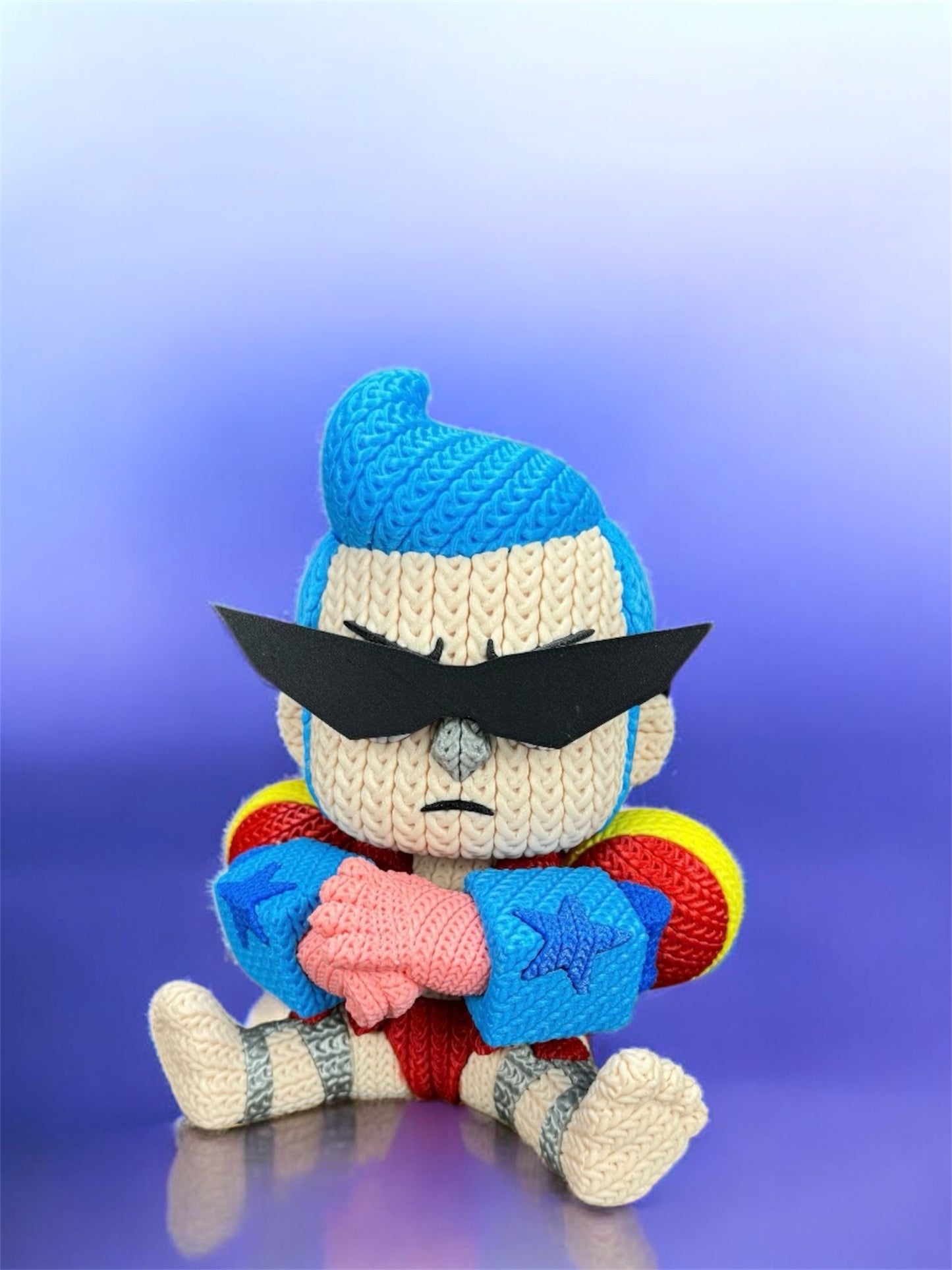 Knitted Design - 3D Printed One Piece Inspired Character Figures - Unique Display Collectibles