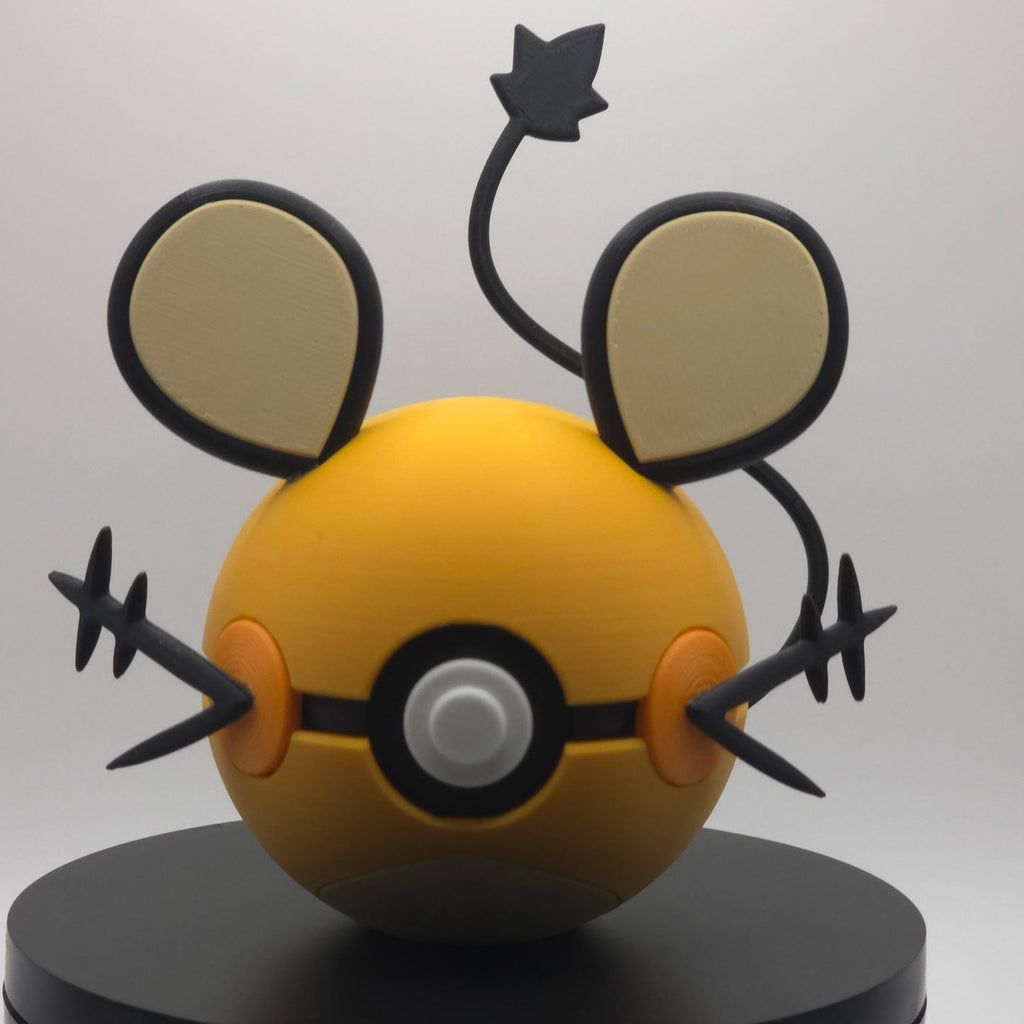 Pokemon Character Design- 3D Printed Pokeball- Dedenne- Unique Display Collectible