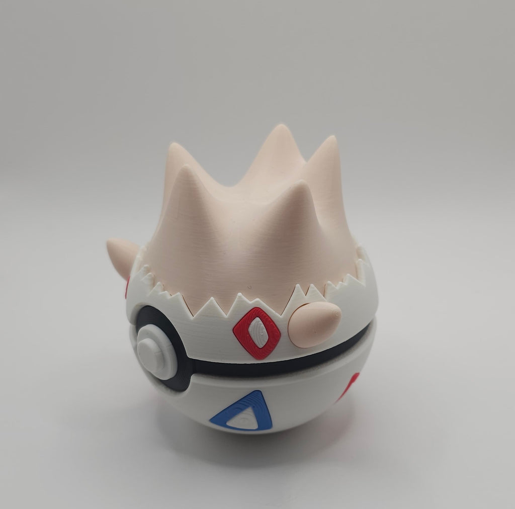 Pokemon Character Design - 3D Printed Pokeball - Togepi - Unique Display Collectible