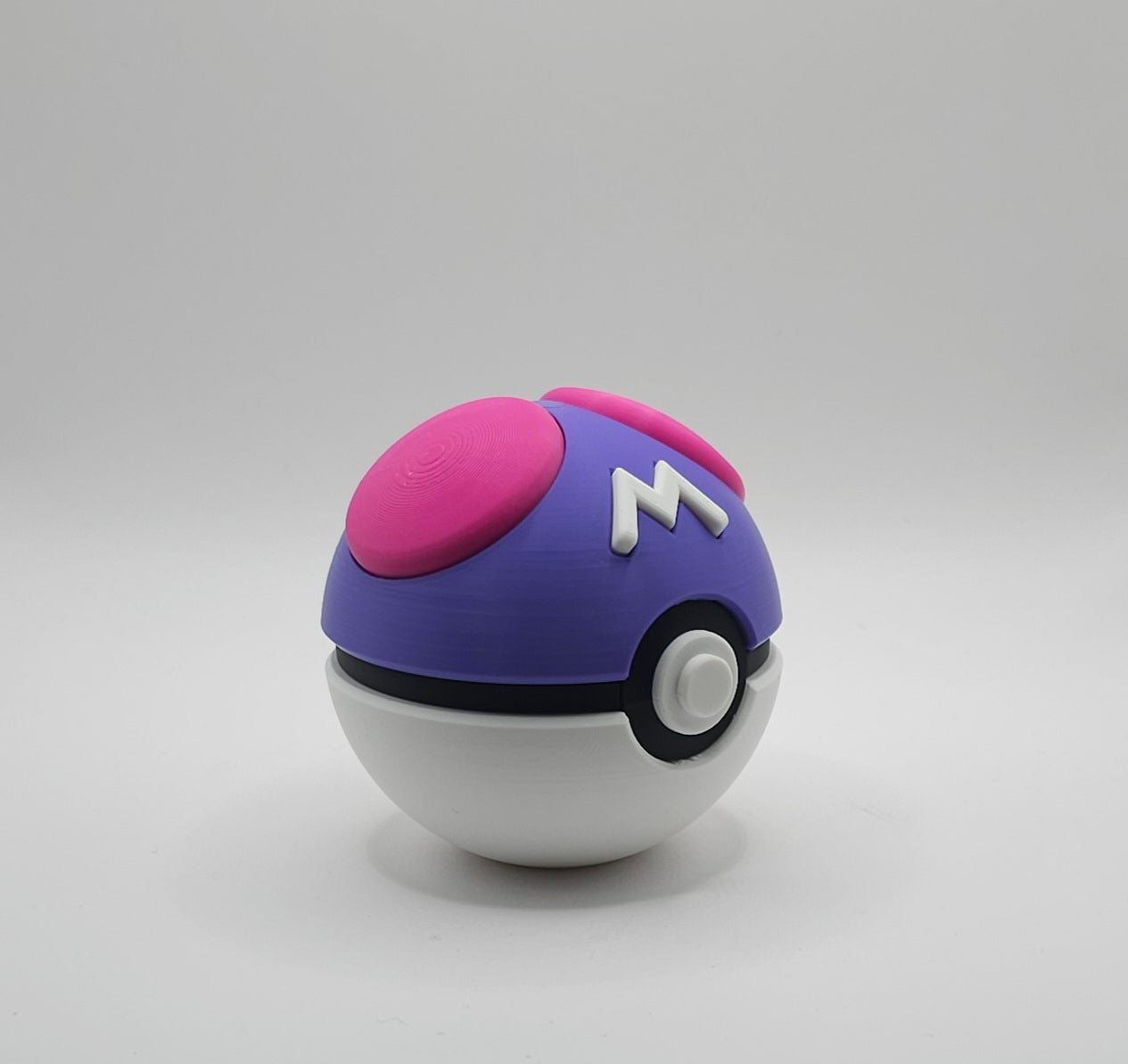 Pokemon 3D Printed Pokeball- Master Ball Design- Unique Display Collectible