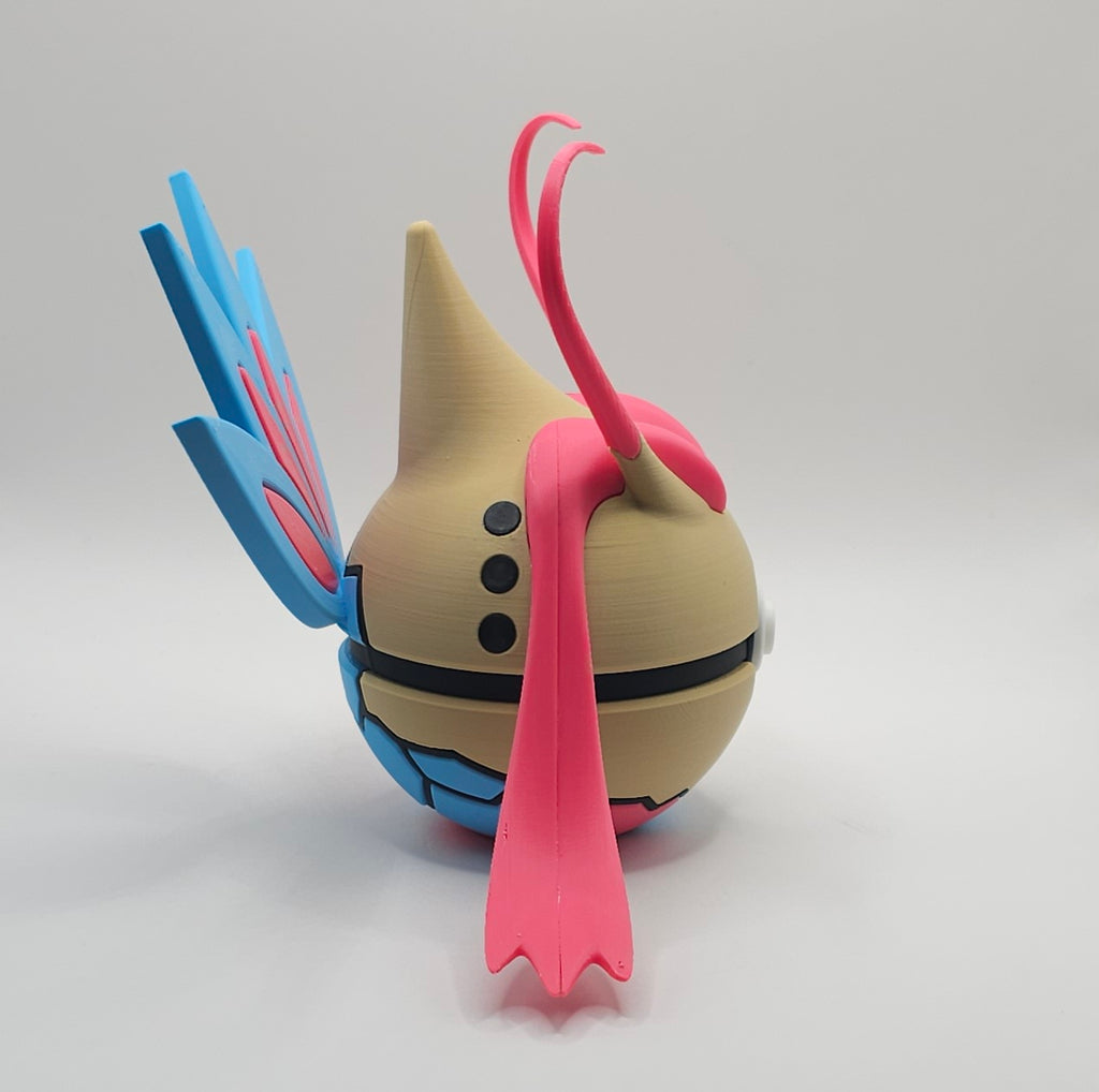 Pokemon Character Design- 3D Printed Pokeball- Milotic- Unique Display Collectible
