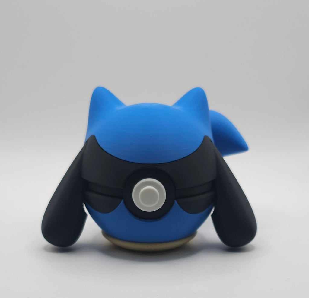 Pokemon Character Design- 3D Printed Pokeball- Riolu- Unique Display Collectible