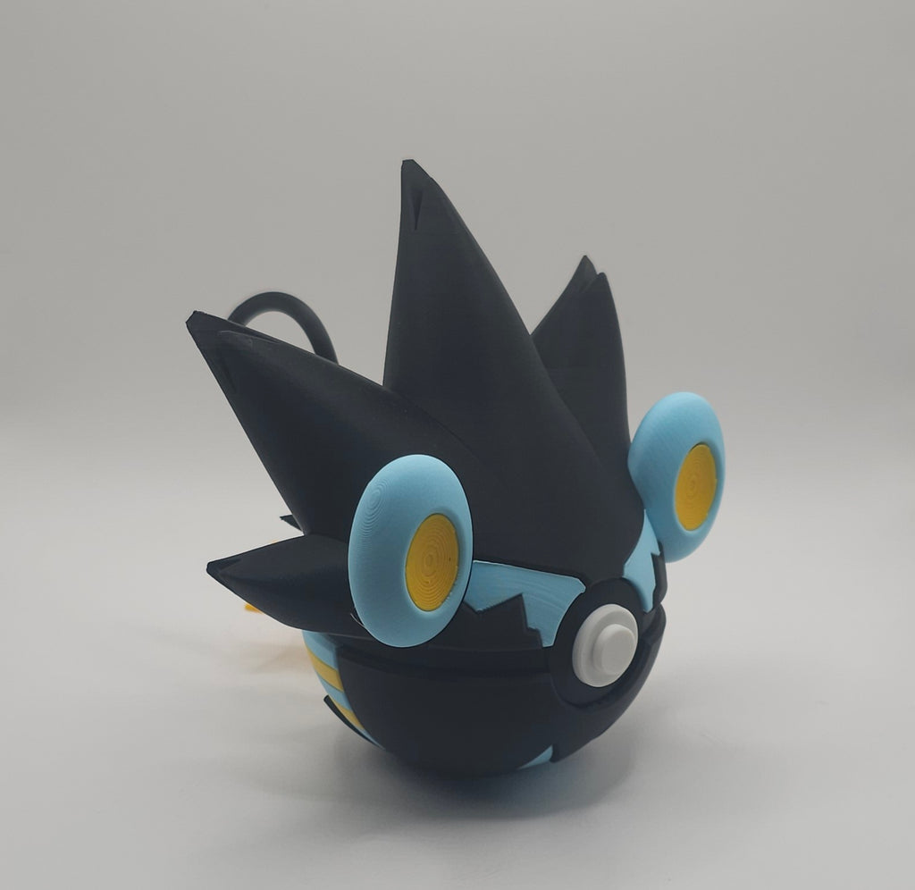 Pokemon Character Design- 3D Printed Pokeball- Luxray - Unique Display Collectible