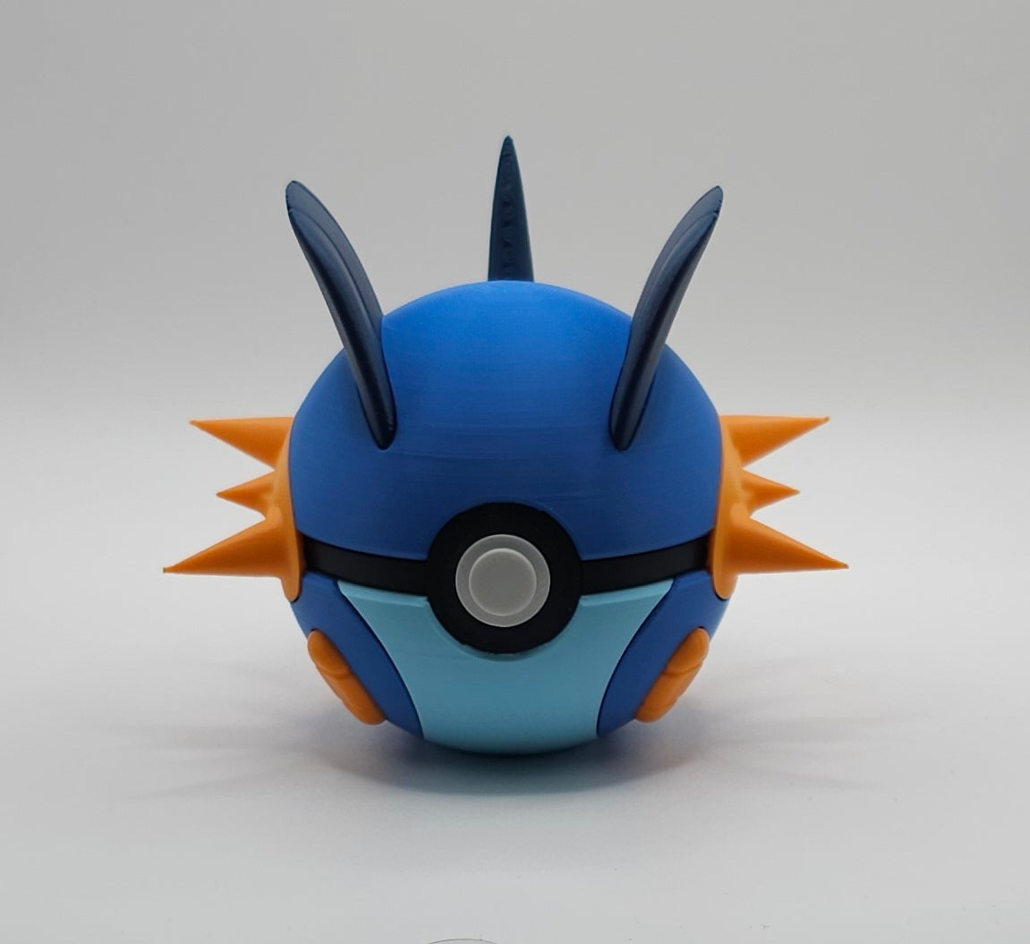 Pokemon Character Design- 3D Printed Pokeball- Swampert - Unique Display Collectible