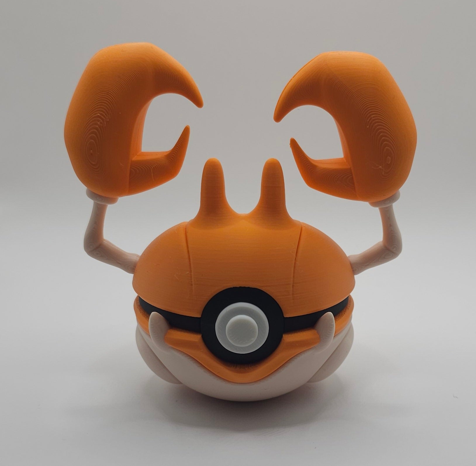 Pokemon Character Design- 3D Printed Pokeball- Krabby- Unique Display Collectible