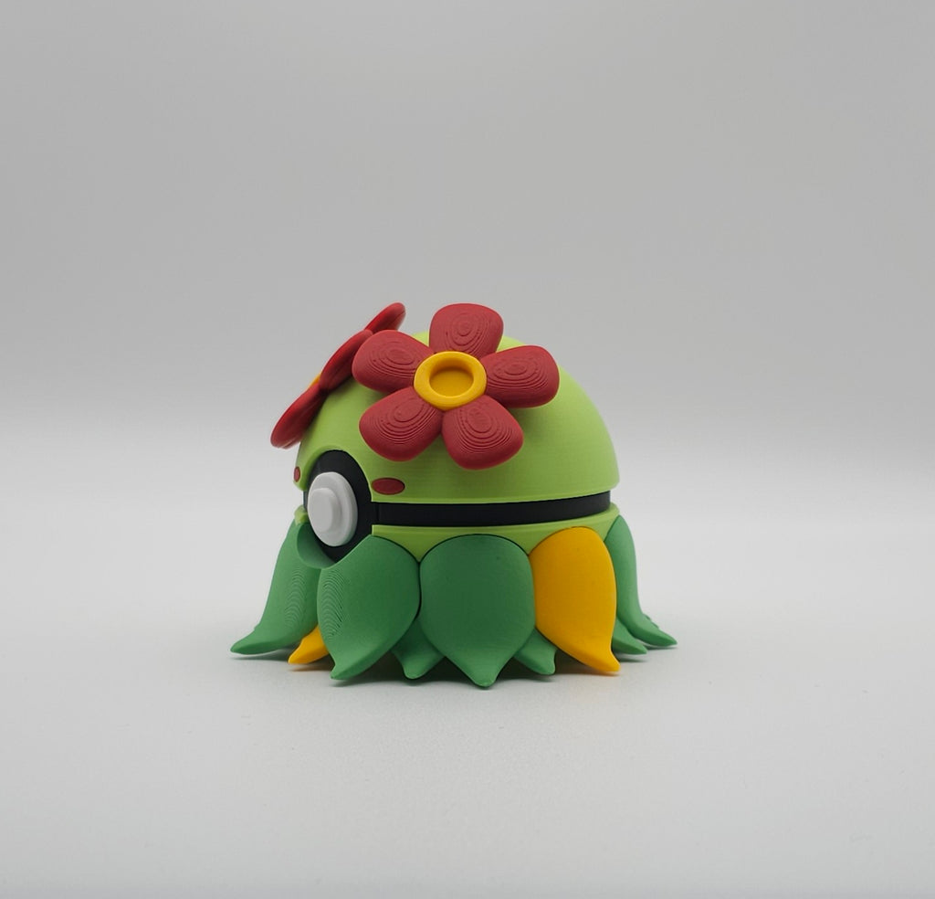 Pokemon Character Design- 3D Printed Pokeball- Bellossom- Unique Display Collectible