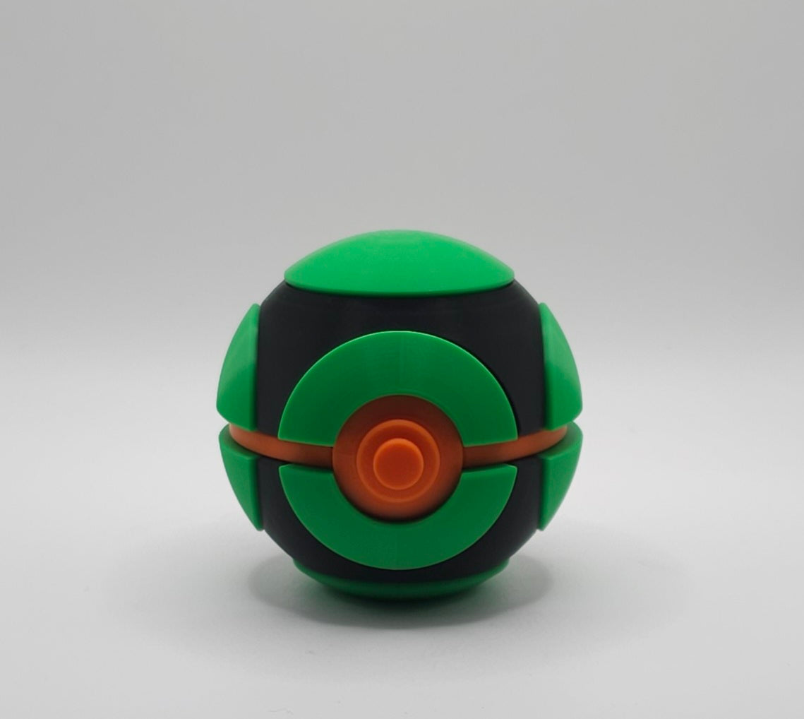 Pokemon 3D Printed Pokeball- Dusk Ball Design- Unique Display Collectible