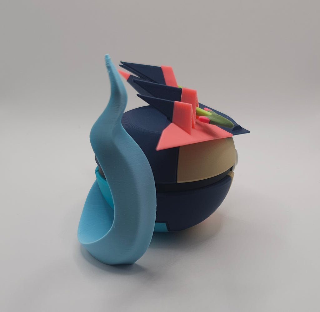 Pokemon Character Design 3D Printed Pokeball - Dragapult - Unique Display Collectible