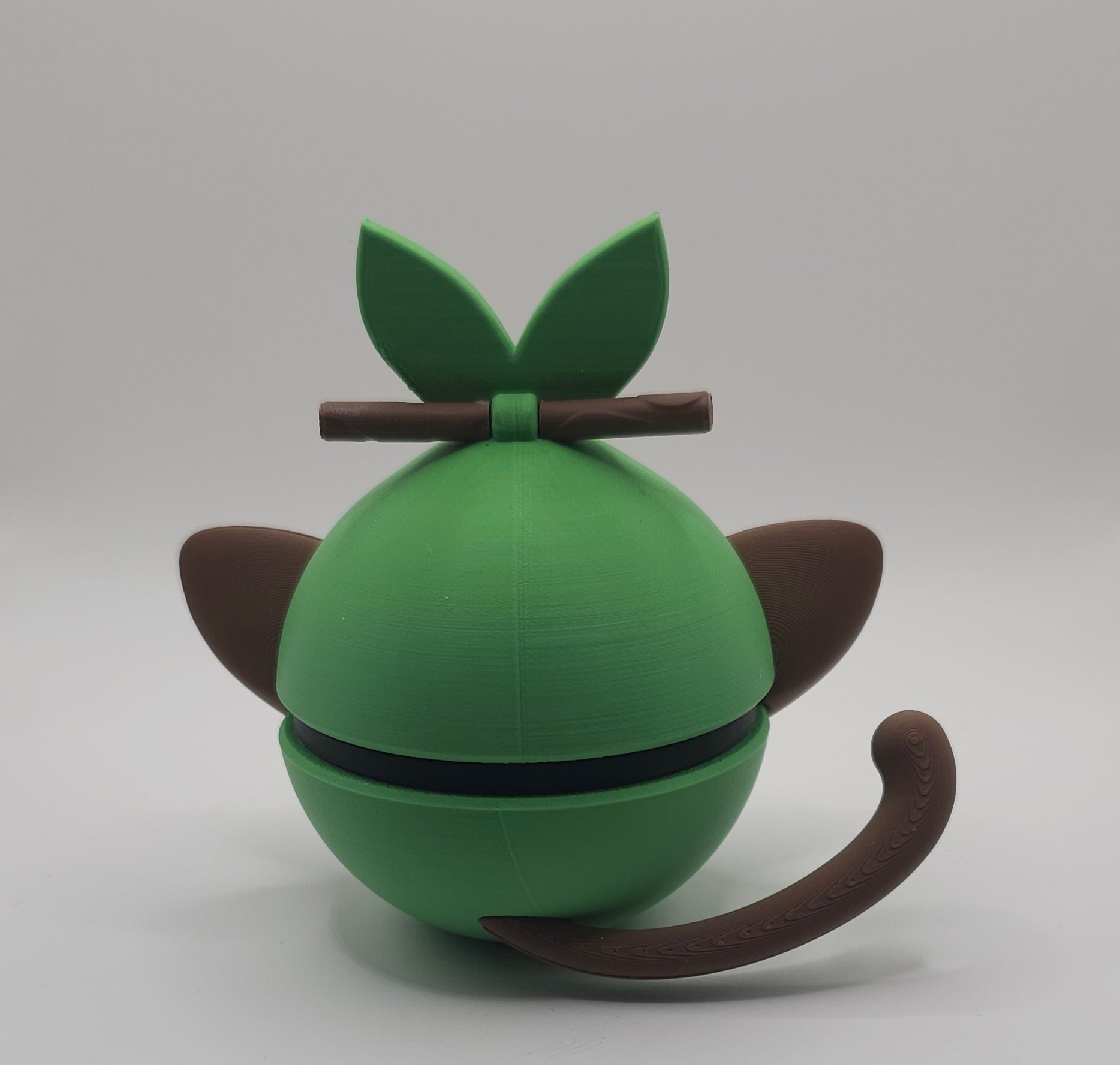 Pokemon Character Design - 3D Printed Pokeball - Grookey - Unique Display Collectible