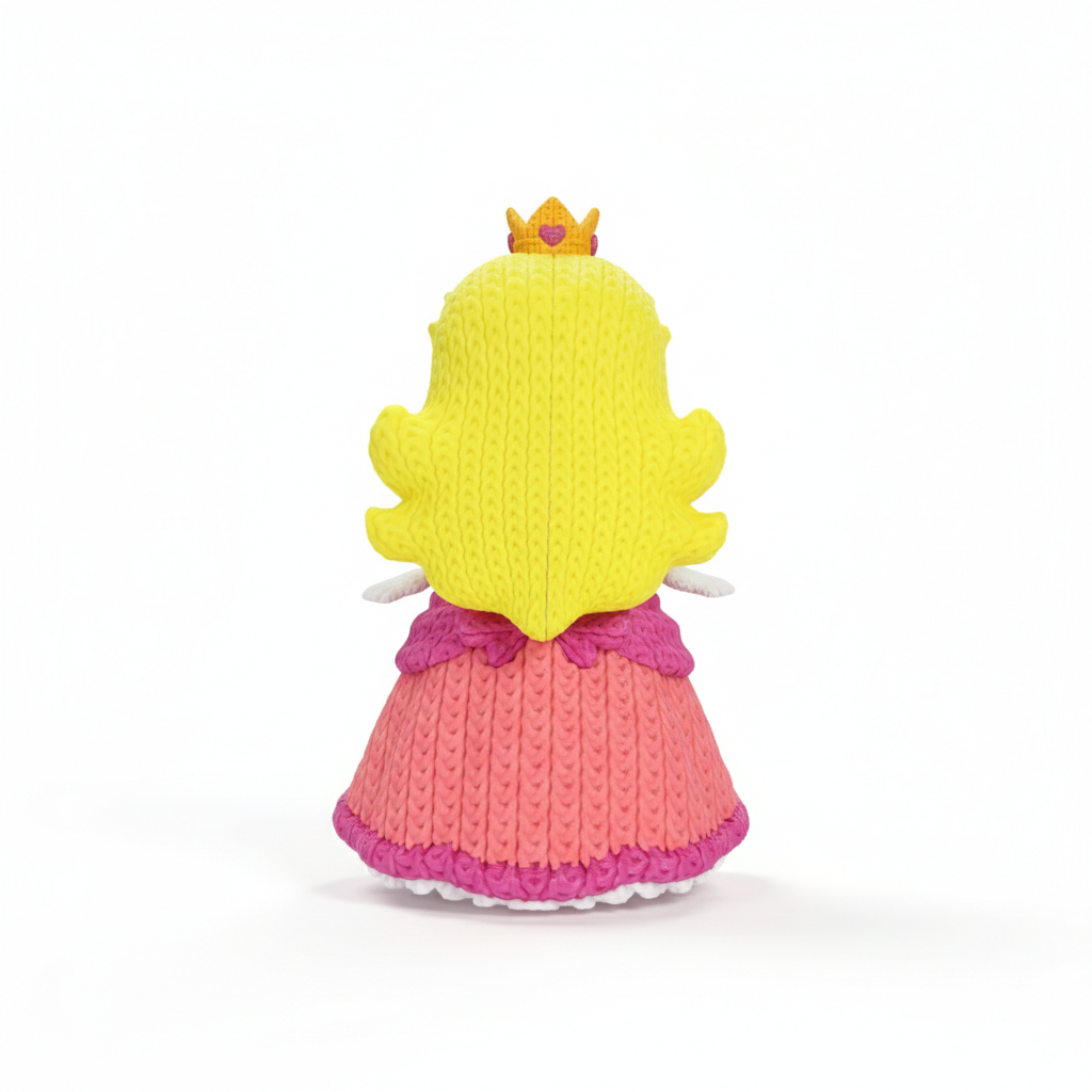 Knitted Design - 3D Printed Super Mario- Inspired Figures - Unique Display Collectible