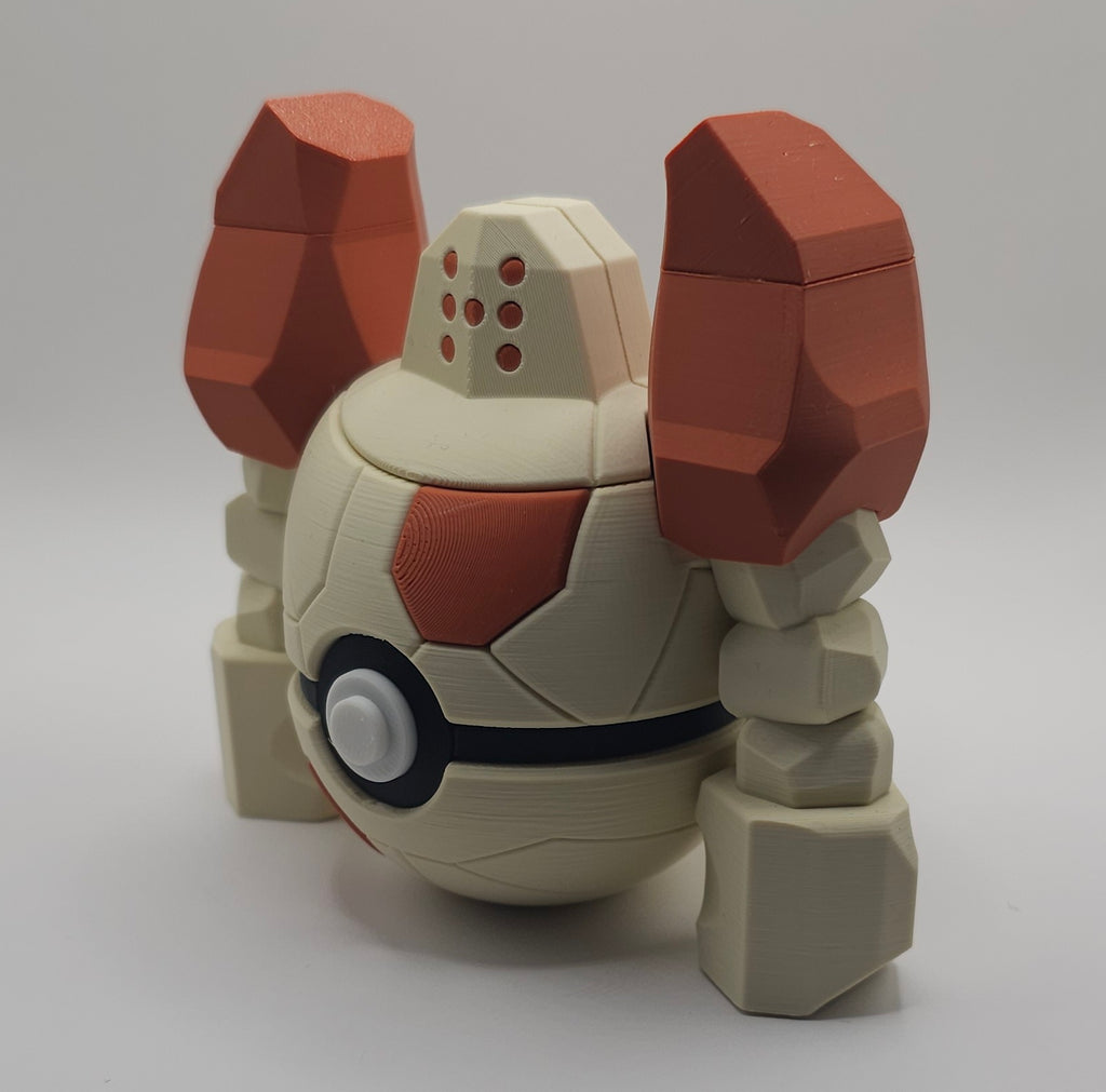 Pokemon Character Design- 3D Printed Pokeball- Regirock- Unique Display Collectible