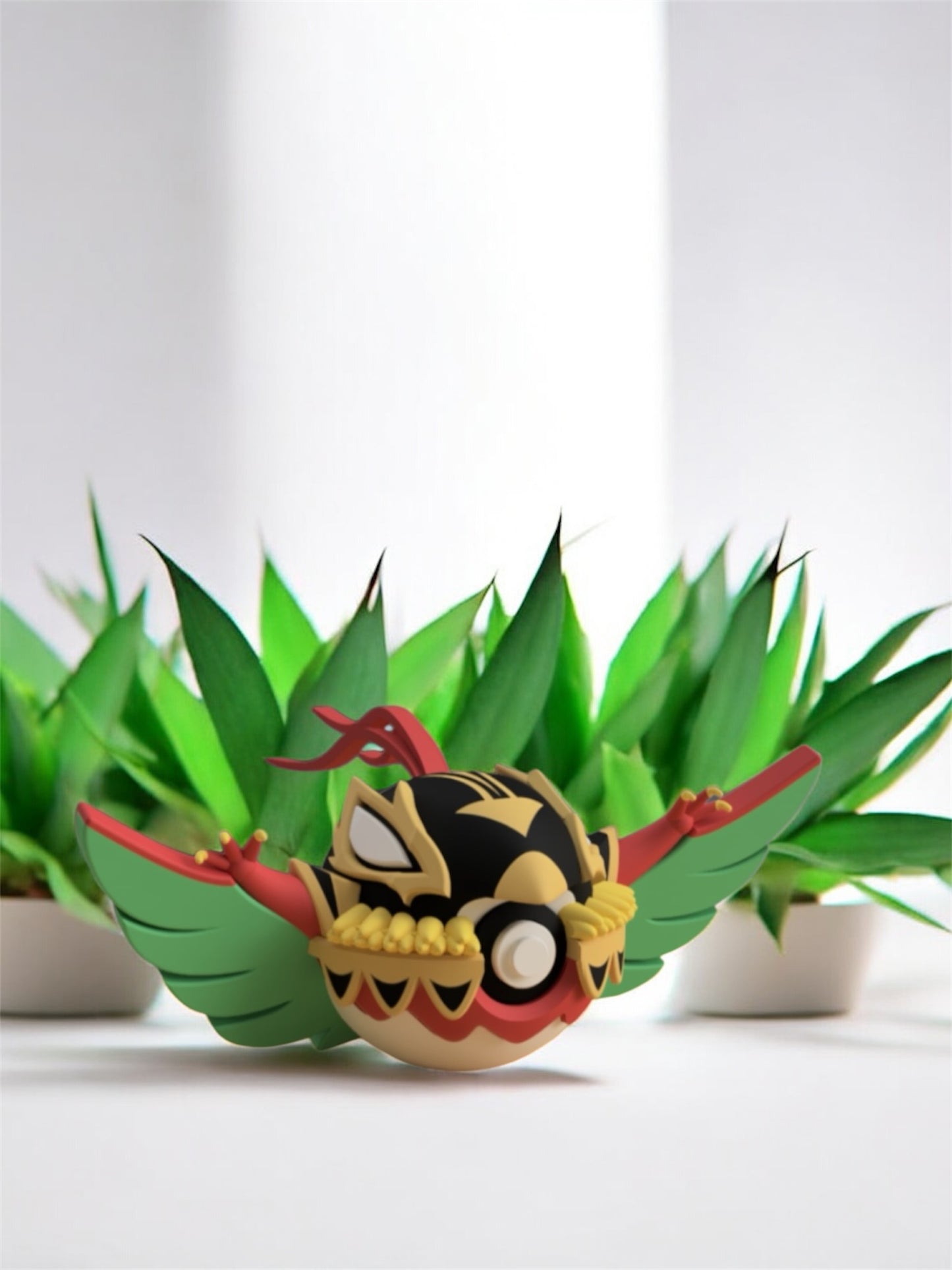 Pokemon Character Design- 3D Printed Pokeball- Mega Hawlucha- Unique Display Collectible