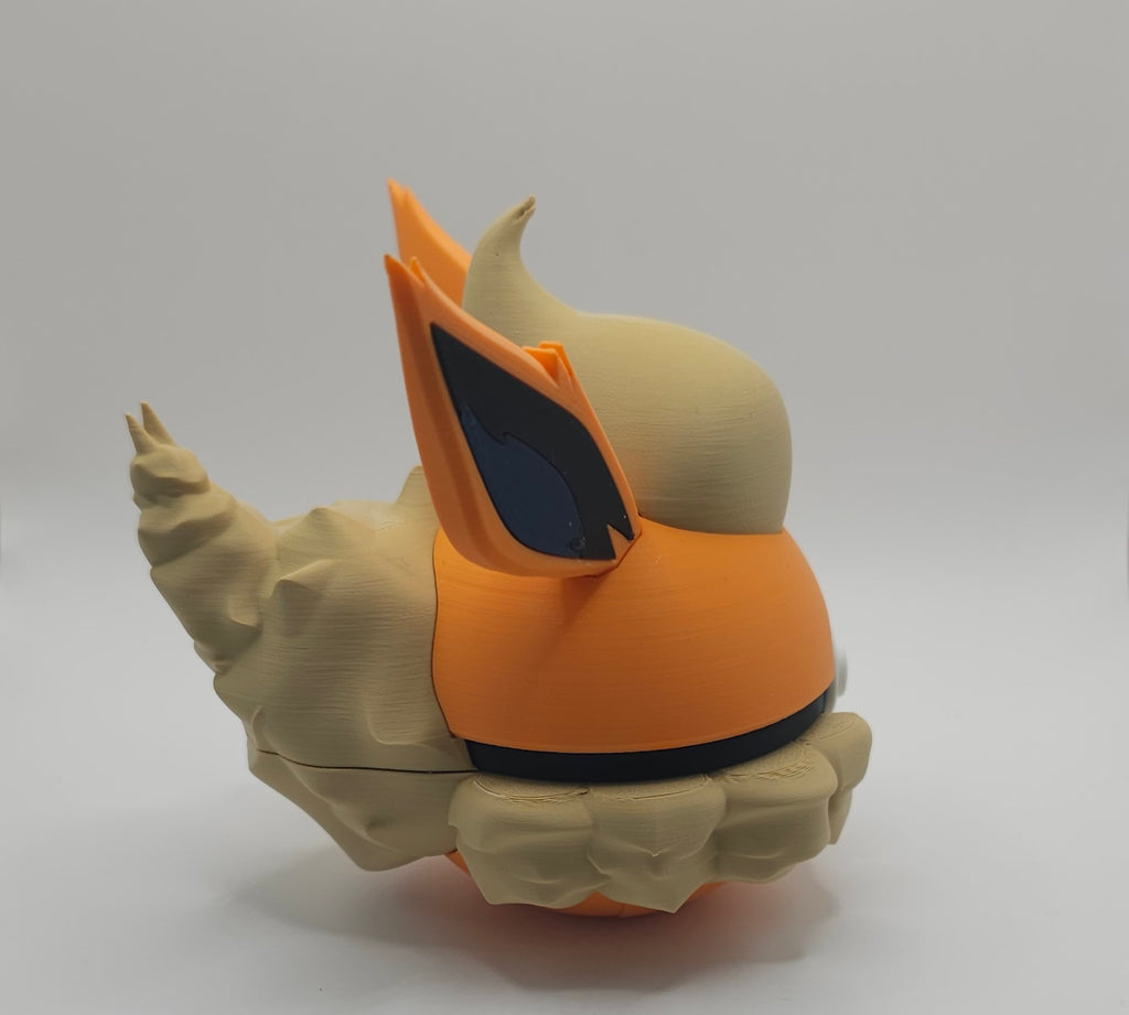 Pokemon Character Design - 3D Printed Pokeball - Flareon - Unique Display Collectible