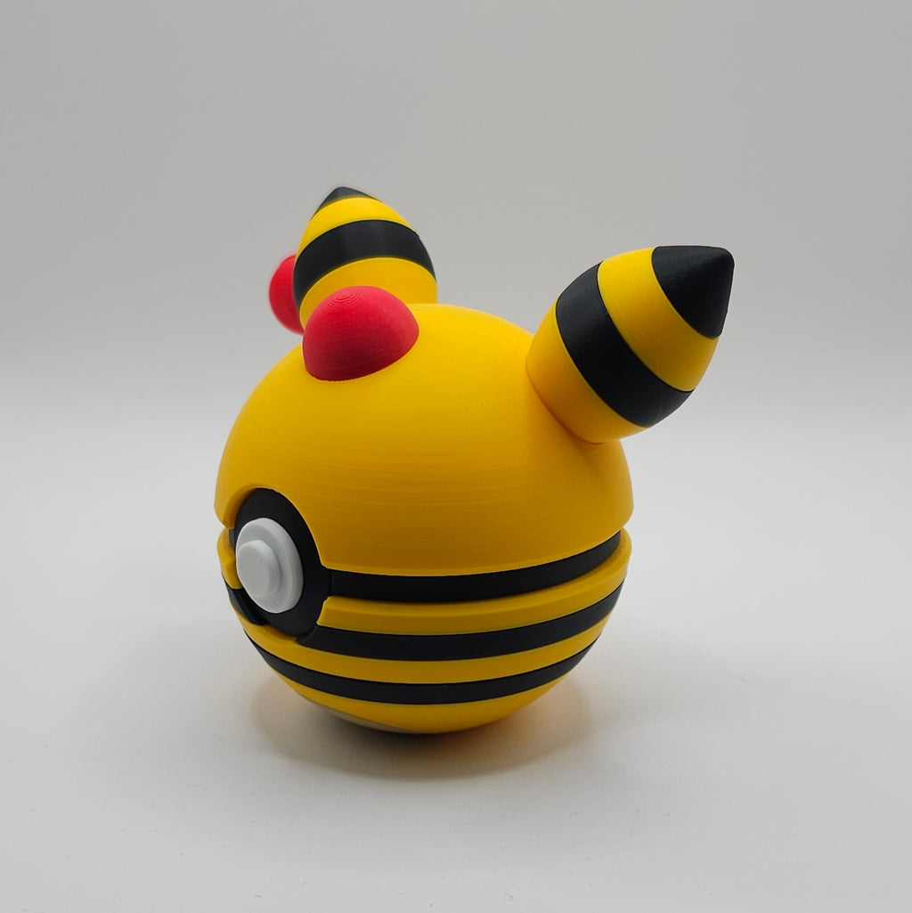 Pokemon Character Design- 3D Printed Pokeball- Ampharos - Unique Display Collectible