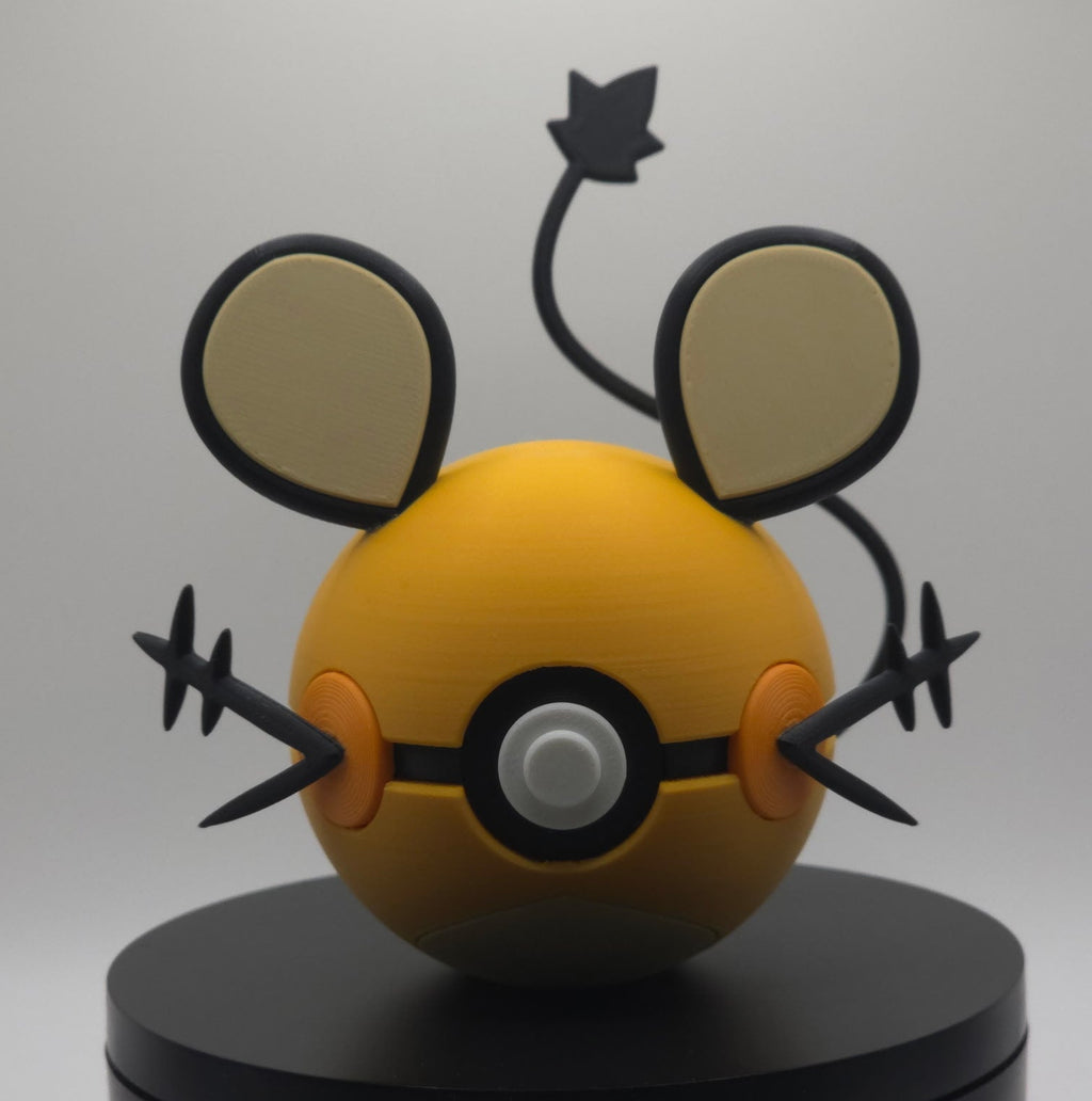 Pokemon Character Design- 3D Printed Pokeball- Dedenne- Unique Display Collectible