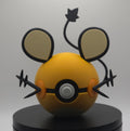 Pokemon Character Design- 3D Printed Pokeball- Dedenne- Unique Display Collectible