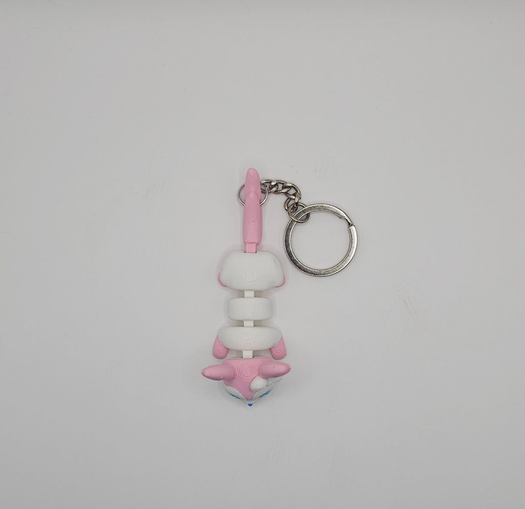 Eevee & Eeveelutions Pokemon Character- 3D Printed Flexi Keychain- Unique Fan Art Collectible