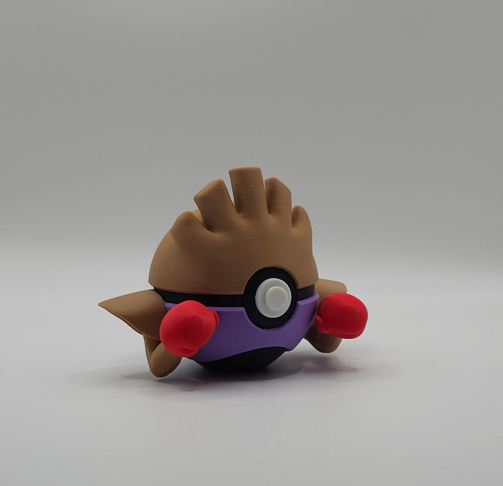Pokemon Character Design- 3D Printed Pokeball- Hitmonchan- Unique Display Collectible