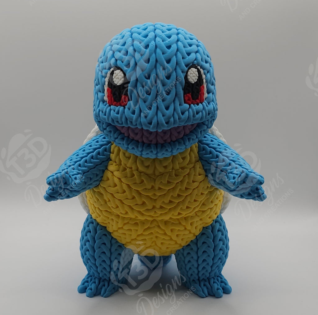Squirtle & Evolutions Knitted Design Figures